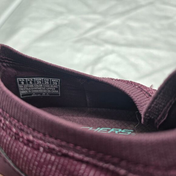 Skechers Flex City Pro Slip On Memory Foam Air Cooled Sneakers Burgundy Size 9 - Picture 8 of 9